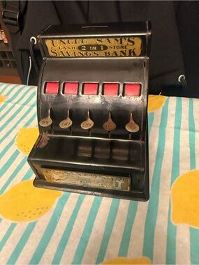 Uncle Sam’s 2 in 1 Coin Register Bank Store 5 key Durable Toy Novelty Corp 1929